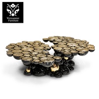 Table centrale en acier inoxydable de luxe personnalisée bulle unique pour salon moderne café unique personnalisé meubles de maison