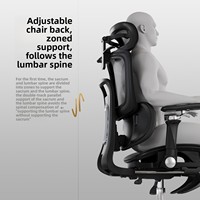 Chaise de jeu en mesh ergonomique avec support lombaire, confortable pour longues heures de travail sur ordinateur, siège de bureau inclinable moderne pour la maison