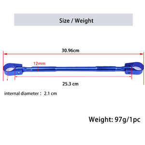 Accessoires de <span class=keywords><strong>moto</strong></span> en alliage d'aluminium Barre d'équilibre universelle Extension de <span class=keywords><strong>guidon</strong></span> Support modifié durable Barre transversale Tige de traction - Product Image 5