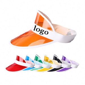 Visera de Sol de Plástico Transparente, Protección UV, Económica, para Playa, Golf, PVC, para Mujer - Product Image 2