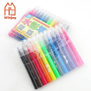 Çocuklar için özel 12 Mini su renk kalem, kırtasiye kaynağı boyama çizim kalemler, promosyon hediye ile özel Logo baskı - Product Image 6