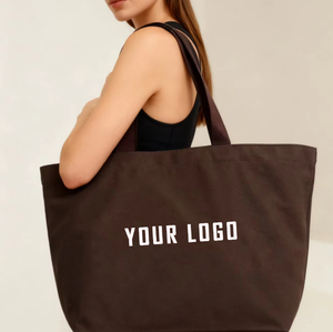 Custom Logo Color Oversized Cotton Canvas <b>Tote</b> <b>Bags</b> Reusable Durable Weekender Giant Large Grocery Shopping Sporty <b>Bag</b> for Yoga - Product Image 3