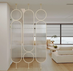 Mampara de Arte Metálica Giratoria Moderna de Lujo con Diseño de Corte Láser para Sala de Estar - Product Image 1