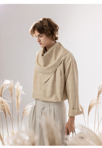 <span class=keywords><strong>Chemise</strong></span> à manches longues à carreaux détachable pour <span class=keywords><strong>homme</strong></span>-Automne 2025 Nouvelle version - Product Image 5