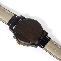 Reloj de Pulsera de Lujo para Hombre, Diseño OEM, Negro, 43 mm, Cristal, Estilo Ejecutivo, con Correa de Cuero y Esfera con Indicadores