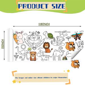 Logo personalizzato stile carino per bambini bastone pittura murale giocattolo educativo-disegno prenotato e rotolo <span class=keywords><strong>di</strong></span> carta <span class=keywords><strong>da</strong></span> colorare - Product Image 3