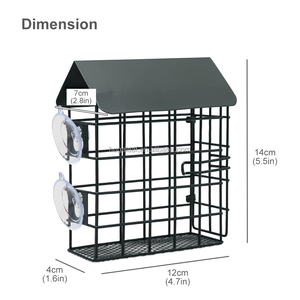 Duy Nhất Suet Bánh Chủ Hoang Dã Birder Trung Chuyển Ngoài Trời Kim Loại Cửa Sổ Birder Trung Chuyển Với Treo Chuỗi - Product Image 2