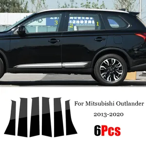 Ajuste para Mitsubishi <span class=keywords><strong>Outlander</strong></span> ASX, accesorios exteriores <span class=keywords><strong>de</strong></span> coche, negra brillante pegatina <span class=keywords><strong>de</strong></span> columna central, cubierta <span class=keywords><strong>de</strong></span> marco <span class=keywords><strong>de</strong></span> puerta, decoración <span class=keywords><strong>de</strong></span> ventana - Product Image 3