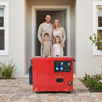 YHS 6000W 5kW Superleiser Dieselgenerator für den Heimgebrauch Geräuscharmer Stromerzeuger Technologie ECO-Modus 1-Phasen/3-Phasen 3000 U/min