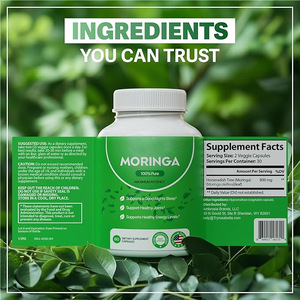 <span class=keywords><strong>Poudre</strong></span> d'extrait de <span class=keywords><strong>feuille</strong></span> de Moringa Oleifera OEM <span class=keywords><strong>en</strong></span> stock 800mg, Arbre de raifort, 27 vitamines, 9 acides aminés, Bouteille, Qualité alimentaire, Marque privée - Product Image 2