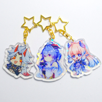 Porte-clés en acrylique, version Q, série d'anime, pendentif de jeu, porte-clés personnalisé, créatif et original