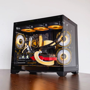 Guerrier solitaire ITX neige blanche coque d'ordinateur MATX vue sur <span class=keywords><strong>la</strong></span> <span class=keywords><strong>mer</strong></span> chambre 240/360 refroidi à l'eau plein côté Transparent bureau plastique ATX - Product Image 3