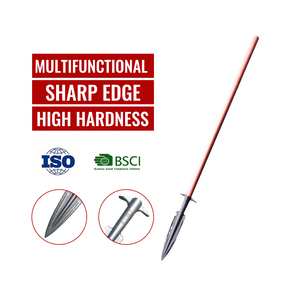 Fer de lance direct d'usine de haute qualité <span class=keywords><strong>harpon</strong></span> noir pointu en métal tout acier avec manche en <span class=keywords><strong>bois</strong></span> - Product Image 1