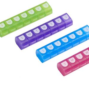 Boîte à pilules à 7 compartiments très vendue, boîte de rangement pour pilules tendance, porte-pilules en plastique - Product Image 4