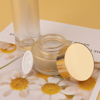 40 flacons pompe en verre de 100 ml et 120 ml avec bouchon à vis, ensemble d'emballage cosmétique de luxe pour soins de la peau, pots en verre de 50 g