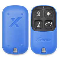Carcasa de Llave Remota Universal Xhorse de 4 Botones XKXH21EN con Botones de Bloqueo, Desbloqueo, Pánico y Apertura de Maletero para Programador de Llaves VVDI