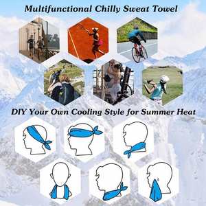 Customized Cold Magic Ice Sports Travel Outdoor Portable Cool Sweat <b>Towel</b> Instant <b>Microfiber</b> Cooling <b>Towel</b> - Product Image 6