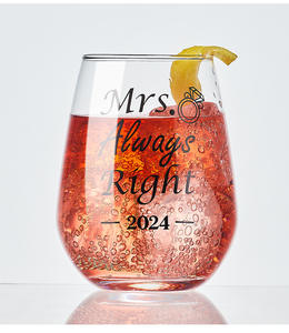 <span class=keywords><strong>Tasse</strong></span> transparente en verre à vin rouge <span class=keywords><strong>personnalisée</strong></span> en gros avec lettrage humoristique pour cadeau de retraite d'amitié d'anniversaire - Product Image 1