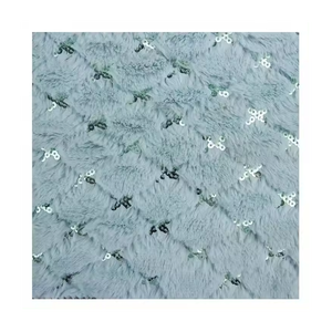 Tela Bordada Reciclada PARA EL Hogar, Tejido de Lana Personalizado <span class=keywords><strong>con</strong></span> Patrón de Lentejuelas - Product Image 1