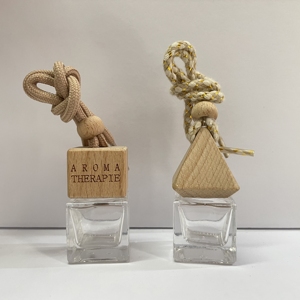 Bouteilles de désodorisant pour voiture, vente directe d'usine, personnalisation du logo disponible, bouteilles en verre vides carrées, formes variées. - Product Image 3