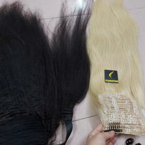 Vente en gros d'extensions de cheveux vietnamiennes à clip alignées sur les cuticules 100% vierges 10A du Vietnam Collections de cheveux humains - Product Image 1