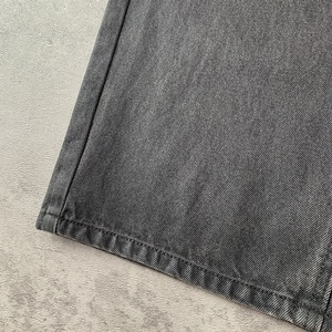 Edge Denim <span class=keywords><strong>Pantalon</strong></span> jeans baggy taille haute pour femmes imprimé ciré de haute qualité pour petit ami - Product Image 3
