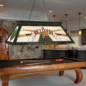 Lampe suspendue Tiffany pour table de billard 55 pouces, 6 lumières, pour bar à domicile, salle à manger, fourniture directe d'usine, matériau en verre, tailles moyennes - Product Image 4
