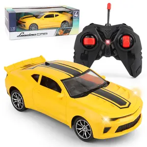 1:16 4CH Rc гоночный детский автомобиль желтый беспроводной пульт дистанционного управления электрический игрушечный автомобиль со светодиодной подсветкой