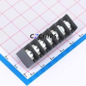 980-S/07 Barrier Terminal Block Through hole Component (THT),P=6.35mm Connector 6.35mm 1x7P Straight Pin 7P - Product Image 1