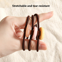 Chouchous géométriques ovales en acrylique, élastiques pour cheveux, attaches pour queue de cheval, bandeaux, cordes et accessoires pour filles et femmes