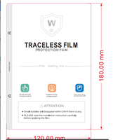 Protecteur d'écran anti-choc HD transparent pour téléphone portable, tablette, PC, anti-rayures, anti-traces de doigts, 120x180mm