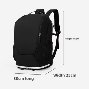 Custom Logo Oxford Unisex Waterproof <strong>Basketball</strong> Backpack Zipper Closure <strong>Shoe</strong> Compartment Letter for <strong>Outdoor</strong> Sports Travel - Product Image 3