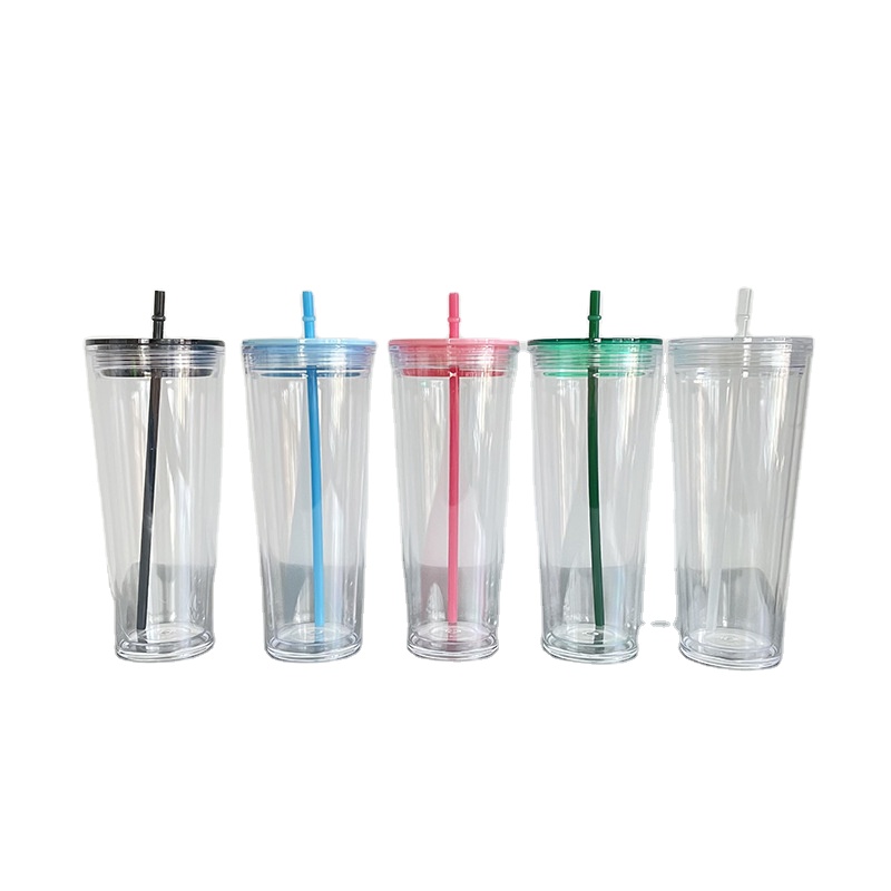 32 ounce disposable cups 32oz Clear Plastic Cups for Cold Drinks no lids, PET BPA Free main image 0