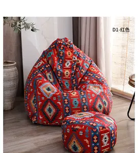 ขี้เกียจ beanbag โซฟาฝาครอบเก้าอี้ร่มชูชีพ beanbags ฝาครอบเก้าอี้ด้านหลังสําหรับฝาครอบกลางแจ้ง beanbag เก้าอี้โซฟา