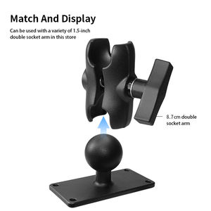 VINmounts Tête sphérique 1,5", base 4 trous 38*89mm, alliage d'aluminium, compatible avec bras double douille taille C - Product Image 3