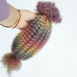 Dernier cri 22 pouces 50g Afro Kinky Curly Bulk Hair Twists Pré-bouclé Extensions courtes de <span class=keywords><strong>cheveux</strong></span> humains les plus chauds du printemps - Product Image 1