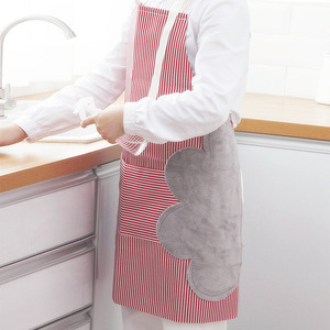 Striped <b>Kitchen</b> <b>Apron</b> Red Adjustable Waterproof Cooking <b>Apron</b> With Pocket For Adults - Product Image 1
