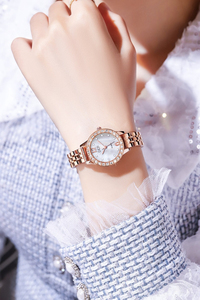 Affordable Luxury Mother of <b>Pearl</b> Dial Starry Sky Quartz Steel Strap Waterproof <b>Watch</b> - Product Image 2