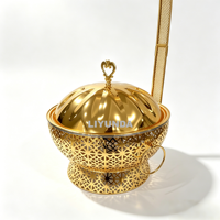 Chauffe-Plat Commercial Liyunda en Acier Inoxydable à Gaz, avec Bordure Dorée, pour Hôtels, Mariages, Banquets et Traiteurs