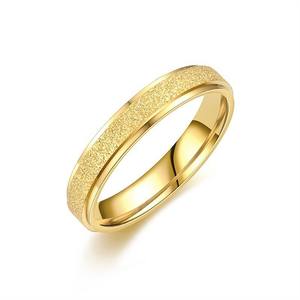 Bague en acier inoxydable plaquée or 18 carats, ciel étoilé mat, bijoux de mode pour hommes et femmes - Product Image 5