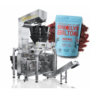 Sachet automatique préfabriqué Pochette à fermeture éclair Stand up Doypack Pouch <span class=keywords><strong>Beef</strong></span> <span class=keywords><strong>Jerky</strong></span> Biltong Machine de remplissage et de scellage d'emballage - Product Image 1