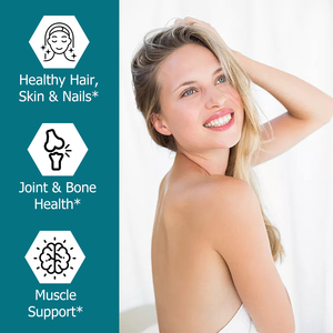 Poudre de multicollagène OEM ODM, mélange bioactif de protéines, de niacine et de sodium pour la santé des cheveux, de la peau, des ongles, des articulations, des os et du système immunitaire des adultes - Product Image 6