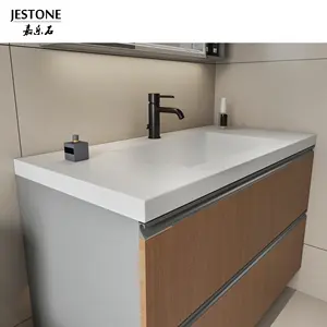 Jestone Multiple Sizes Well-Created Acrylic Solid Surface Artificial Stone Wash Basin Sink 1000 With CAD Drawing Confirmation