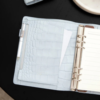 Classeur à feuilles mobiles personnalisé planificateur quotidien en cuir PU d'affaires classeur à 6 anneaux classeur en cuir personnalisé cahier de Journal