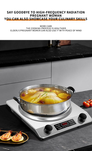 Cocina de inducción <span class=keywords><strong>eléctrica</strong></span> de un solo quemador de plástico de alta calidad con puerta giratoria para uso doméstico y hotelero - Product Image 5