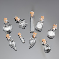 Vente en gros de mini flacons en verre uniques, petits flacons à vœux avec bouchon en liège pour bricolage, cadeaux de fête et décoration intérieure