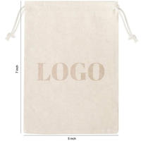 Promotion stockage Logo personnalisé imprimé cadeau lin bijoux chaussure bio toile tissu coton petit cordon pochette à poussière sac