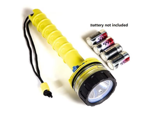Linterna <span class=keywords><strong>de</strong></span> <span class=keywords><strong>Buceo</strong></span> LED Profesional, Luz Potente, IP68, Sumergible hasta 50m, Color Azul, <span class=keywords><strong>de</strong></span> Plástico, para Pesca - Product Image 3