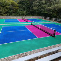 Vente en gros de carreaux de sol de terrain de pickleball en PP faciles à installer tapis de sol modulaire en plastique portable pour intérieur et extérieur pour le basketball sportif