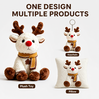 Boneka Rusa Natal Custom Langsung dari Pabrik, Isi Kapas PP, Kain Super Lembut - OEM/ODM untuk Merek Label Pribadi, Pesanan Grosir